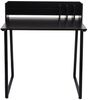 Konsolentisch HWC-K69, Telefontisch, 82x51cm 3D-Struktur, Metall MDF ~ schwarz Bild 5