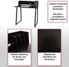 Konsolentisch HWC-K69, Telefontisch, 82x51cm 3D-Struktur, Metall MDF ~ schwarz Bild 2