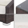 Casaria Polyrattan Lounge Set 'Perth', braun/creme Bild 3