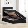 vidaXL Aufbewahrungsbett mit Matratze Schwarz 120 x 200 cm Polyester 3371711 Bild 4