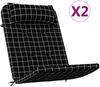 vidaXL Adirondack-Auflagen 2 Stk. Schwarz Karomuster Oxford-Gewebe 361846 Bild 2