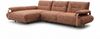 KAWOLA Ecksofa ANISSA Stoff rostbraun manuelle Rückenverstellung Longchair links 84 x 185 x 297 cm Bild 3