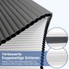Sekey Wabenplissee Plissee Ohne Bohren 100% Verdunkelnd Weiß&Grau 60x120cm Bild 2