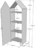 Schrank Casami Bruges 37 x 57,6 x 171,3 cm MDF Weiß Bild 5