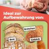 Lumaland Brotkasten Cuisine Brotkasten, Bambus/Metall, Brotdose aus Metall mit Bambus Deckel Bild 5