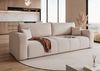 Sofa 3-Sitzer mit Schlaffunktion LEROS in Stoff Manila Beige Bild 3