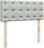 vidaXL Boxspringbett mit Matratze Hellgrau 120x200 cm Samt 3287722 Bild 5
