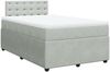vidaXL Boxspringbett mit Matratze Hellgrau 120x200 cm Samt 3287722 Bild 2