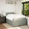 vidaXL Boxspringbett mit Matratze Hellgrau 120x200 cm Samt 3287722 Bild 3