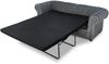 Schlafsofa Chesterfield Asti Bis 2-Sitzer, Sofa mit Schlaffunktion, Couch 2-er, Couchgarnitur, Sofagarnitur, Holzfüße - Glamour Design (Schwarz (Capri 19)) Bild 2