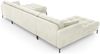 Micadoni Panorama-Sofa Mamaia 6-Sitzer Samt Bluvel Helles Beige schwarze Beine Bild 3