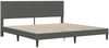 vidaXL Bettrahmen mit Kopfteil Dunkelgrau 200 x 200 cm Cordstoff 42027745 Bild 3