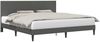 vidaXL Bettrahmen mit Kopfteil Dunkelgrau 200 x 200 cm Cordstoff 42027745 Bild 2