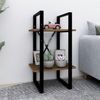 Bücherregal | Standregal 2 Fächer Braun Eiche-Optik 40x30x70cm Holzwerkstoff Bild 2