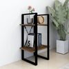 Bücherregal | Standregal 2 Fächer Braun Eiche-Optik 40x30x70cm Holzwerkstoff Bild 3