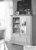 Highboard 108x152cm "Zürich II" Kiefer massiv grau WZ-0133 Bild 3