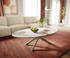 DELIFE Couchtisch Edge, Oval 140x80 cm Keramik Minas Melange Sarity Metall Effektfinish Titan Bild 2