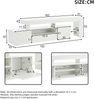 TV-Schrank 192x37x53 cm, weiß, Hochglanz-Front, LED mit App-Steuerung, 3 Klapptüren Bild 5