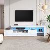 TV-Schrank 192x37x53 cm, weiß, Hochglanz-Front, LED mit App-Steuerung, 3 Klapptüren Bild 4