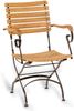 Sonnenpartner Klappsessel Oxford Teakholz und Eisen schwarz Gartenstuhl klappbar Bild 4