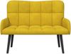 vidaXL 2-Sitzer Sofa Gelb 115 x 61 x 87 cm Samt (V) 42028946 Bild 4