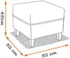 Supellex Sofia Ohrensessel mit Hocker | Design Kunstleder Braun Bild 5