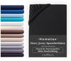 Hometex Premium Textiles Spannbettlaken Exclusive Split Topper-Spannbettlaken, Jersey, Gummizug: rundum, 100% Baumwolle Premium Qualität 160 g/m² Bild 2
