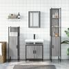 vidaXL 4-tlg. Badmöbel-Set Grau Sonoma Holzwerkstoff 3214833 Bild 3