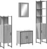 vidaXL 4-tlg. Badmöbel-Set Grau Sonoma Holzwerkstoff 3214833 Bild 2