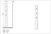 Garderobenpaneel >M-381< (BxHxT: 15x170x3 cm) in braun - 15x170x3cm (BxHxT) Bild 3