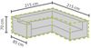 Schutzhülle 215x215cm für L-förmiges Garten Lounge Set + Hülle für 6-8 Kissen Bild 3