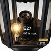 BURI 2 Wegeleuchten Außenlaterne Gartenleuchte E27 60W IP44 wetterfest Aluminium Druckguss schwarz 125 cm Gartenbeleuchtung Wegbeleuchtung Außenlampe rustikal klassisch Bild 5