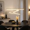 LED Hängelampe, Stahl chrom, dimmbar, Fernbedienung, H 110 cm Bild 3
