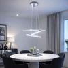 LED Hängelampe, Stahl chrom, dimmbar, Fernbedienung, H 110 cm Bild 2