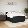 vidaXL Boxspringbett mit Matratze Schwarz 140x190 cm Samt 3290042 Bild 5