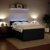 vidaXL Boxspringbett mit Matratze Schwarz 140x190 cm Samt 3290042 Bild 4