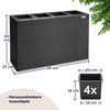 Casaria Poly Rattan Blumentopf herausnehmbar Schwarz Bild 3