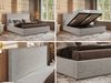 CORIVO CLASSIC Polsterbett mit Bettkasten & Stauraum, Doppelbett, inkl. Lattenrost, Metall-Hebeautomat mit Gasdruckfedern, mit Pocket Matratze - Hellgrau Strukture - VIRE LUX Bild 2