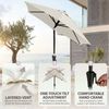 Sekey Sonnenschirm Rechteckig mit Kurbel Gartenschirm Groß Marktschirm UV Schutz, LxB: 210,00x140 cm, Sonnenschirm 210x140, 30° Knickbar, UV 50+, für Garten, Terrasse Bild 2