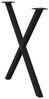 vidaXL Esstischbeine X-Form 2 Stk. Schwarz 70x(72-73) cm Stahl 4012916 Bild 4