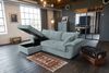 KAWOLA Sofa DAMETO Ecksofa Bettsofa Schlafsofa mit Stauraum Cord hellblau Recamiere links 77 x 174 x 266 cm Bild 5