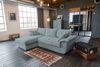 KAWOLA Sofa DAMETO Ecksofa Bettsofa Schlafsofa mit Stauraum Cord hellblau Recamiere links 77 x 174 x 266 cm Bild 4