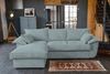 KAWOLA Sofa DAMETO Ecksofa Bettsofa Schlafsofa mit Stauraum Cord hellblau Recamiere links 77 x 174 x 266 cm Bild 2