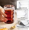 Latte Macchiato Gläser Doppelwandig 400ml 6er Pack Löffel Borosilikatglas Bild 3