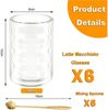 Latte Macchiato Gläser Doppelwandig 400ml 6er Pack Löffel Borosilikatglas Bild 2