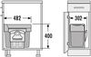 HAILO 3666-80 Abfallsorter 30 (2x15) Liter TANDEM 15/15/KS inkl. Kehrset ab 40 cm Schrankbreite Bild 2
