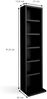 Cd-Regal Schwarz 21 x 91.8 cm Vicco Bild 3