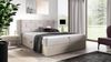 Boxspringbett Bett BEILA 160x200cm Nordic Teak Stoff Hellbeige inkl. Bettkasten Bild 1