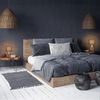 Relaxdays Tischlampe Metall & Stoff Bild 3