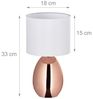 Relaxdays Tischlampe Metall & Stoff Bild 5